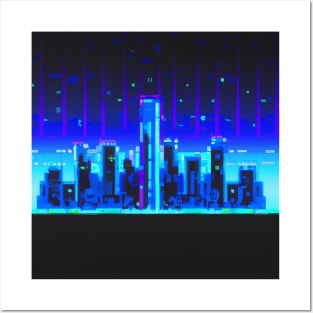 Pixel art cyberpunk cities 2 Posters and Art